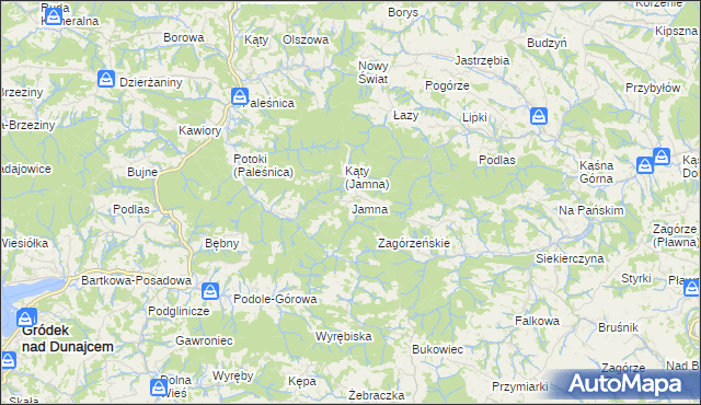 mapa Jamna, Jamna na mapie Targeo