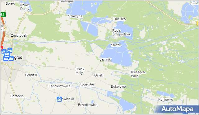 mapa Jamnik, Jamnik na mapie Targeo