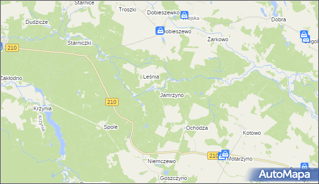 mapa Jamrzyno, Jamrzyno na mapie Targeo