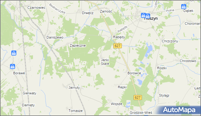 mapa Janki Stare, Janki Stare na mapie Targeo