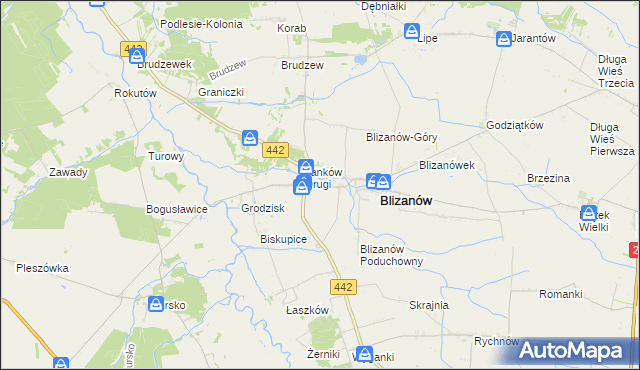 mapa Janków Trzeci gmina Blizanów, Janków Trzeci gmina Blizanów na mapie Targeo