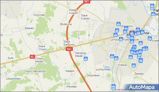 mapa Janowo gmina Łomża, Janowo gmina Łomża na mapie Targeo