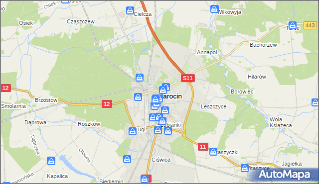 mapa Jarocin, Jarocin na mapie Targeo