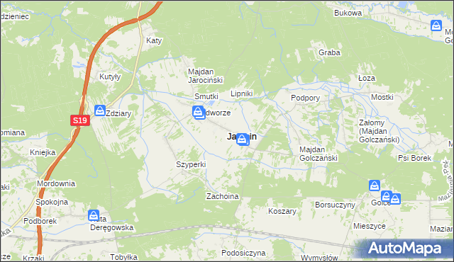 mapa Jarocin powiat niżański, Jarocin powiat niżański na mapie Targeo