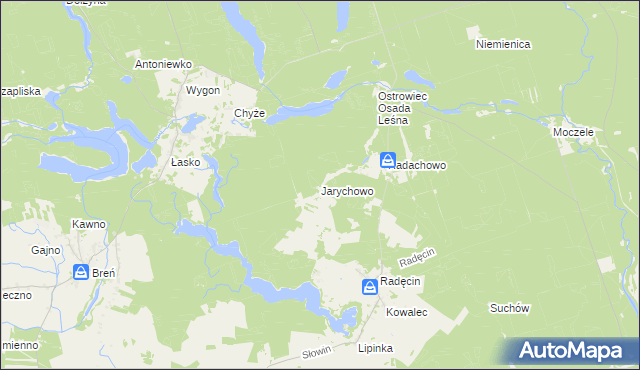 mapa Jarychowo, Jarychowo na mapie Targeo
