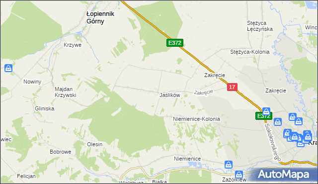 mapa Jaślików, Jaślików na mapie Targeo