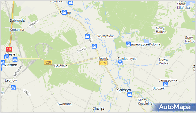 mapa Jawidz, Jawidz na mapie Targeo