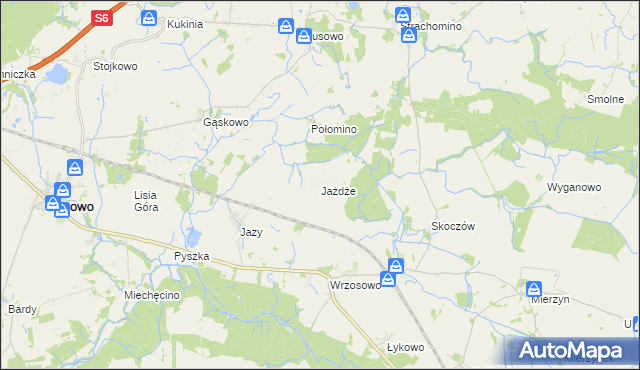 mapa Jażdże, Jażdże na mapie Targeo