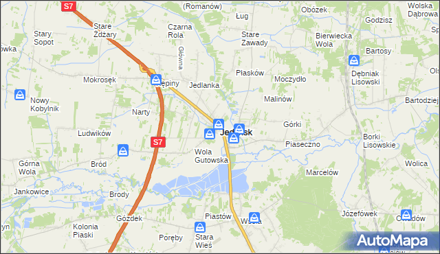 mapa Jedlińsk, Jedlińsk na mapie Targeo
