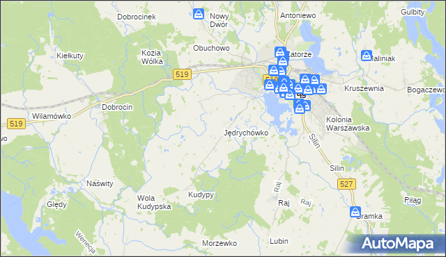 mapa Jędrychówko, Jędrychówko na mapie Targeo