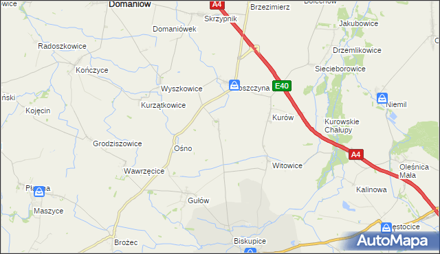 mapa Jędrzychowice gmina Wiązów, Jędrzychowice gmina Wiązów na mapie Targeo