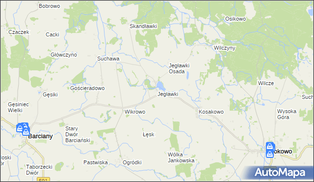 mapa Jegławki, Jegławki na mapie Targeo