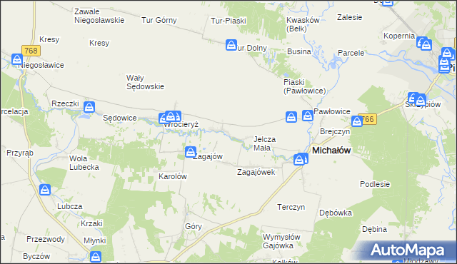 mapa Jelcza Wielka, Jelcza Wielka na mapie Targeo