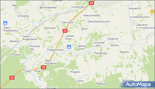 mapa Jelenia Góra gmina Sokółka, Jelenia Góra gmina Sokółka na mapie Targeo