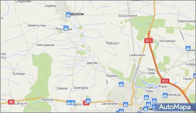 mapa Jelitów gmina Raszków, Jelitów gmina Raszków na mapie Targeo