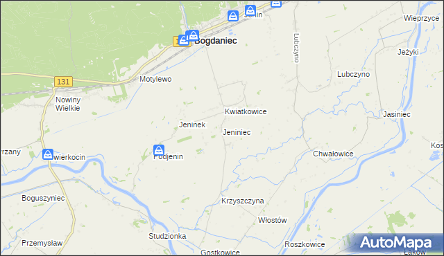 mapa Jeniniec, Jeniniec na mapie Targeo