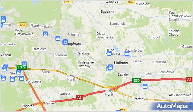 mapa Józefin gmina Halinów, Józefin gmina Halinów na mapie Targeo