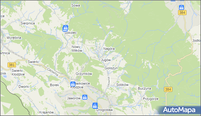 mapa Jugów, Jugów na mapie Targeo