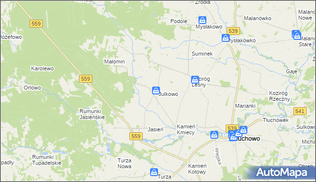 mapa Julkowo, Julkowo na mapie Targeo