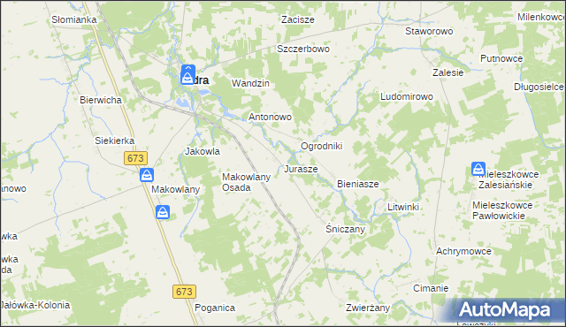 mapa Jurasze, Jurasze na mapie Targeo