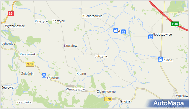 mapa Jutrzyna, Jutrzyna na mapie Targeo