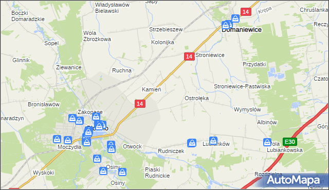 mapa Kadzielin, Kadzielin na mapie Targeo
