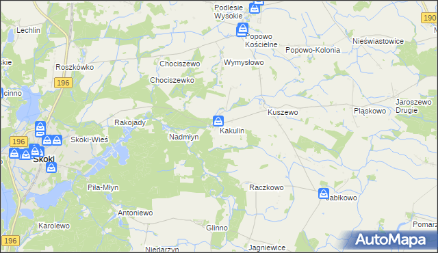 mapa Kakulin, Kakulin na mapie Targeo