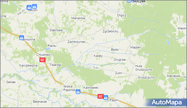 mapa Kalaty, Kalaty na mapie Targeo