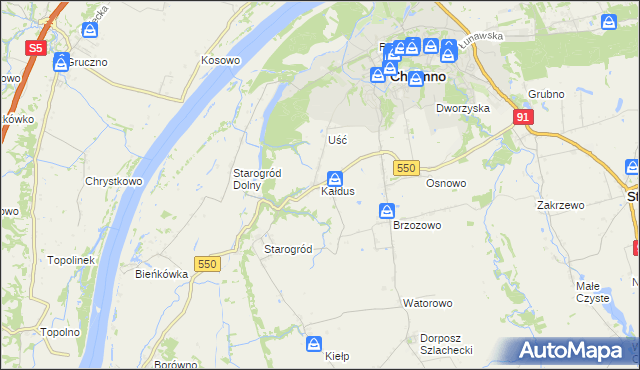 mapa Kałdus, Kałdus na mapie Targeo