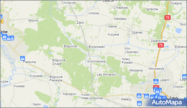 mapa Kameduły, Kameduły na mapie Targeo