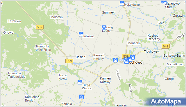 mapa Kamień Kmiecy, Kamień Kmiecy na mapie Targeo