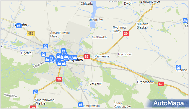 mapa Kamienna gmina Namysłów, Kamienna gmina Namysłów na mapie Targeo