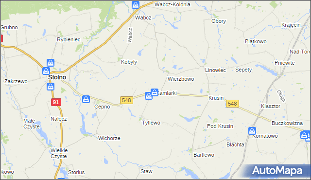 mapa Kamlarki, Kamlarki na mapie Targeo