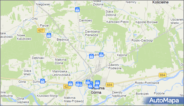 mapa Kańkowo, Kańkowo na mapie Targeo