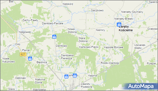 mapa Kańkowo-Piecki, Kańkowo-Piecki na mapie Targeo