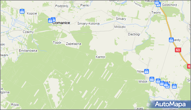 mapa Kantor, Kantor na mapie Targeo