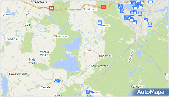 mapa Karaś gmina Iława, Karaś gmina Iława na mapie Targeo