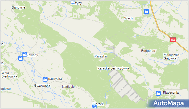 mapa Karaska, Karaska na mapie Targeo