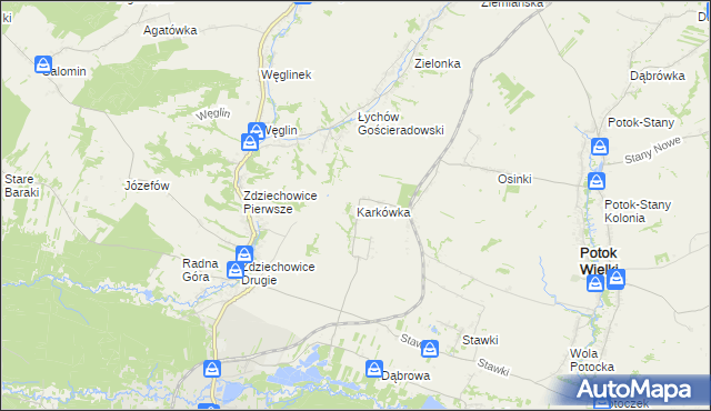 mapa Karkówka, Karkówka na mapie Targeo