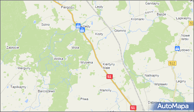 mapa Karolewko, Karolewko na mapie Targeo