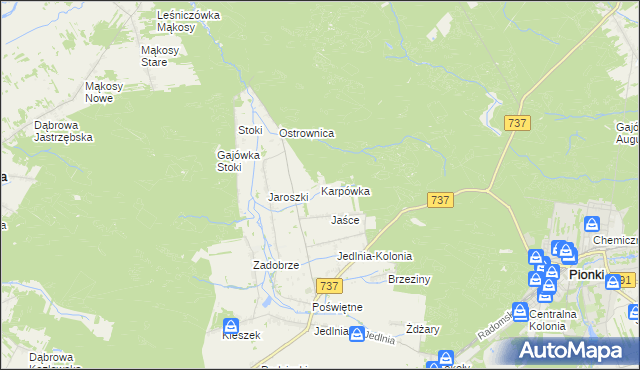 mapa Karpówka, Karpówka na mapie Targeo