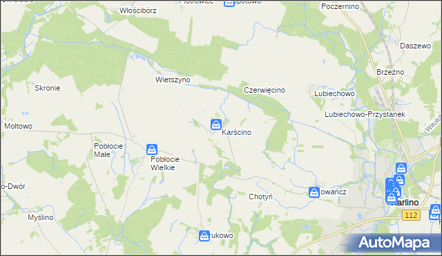 mapa Karścino, Karścino na mapie Targeo