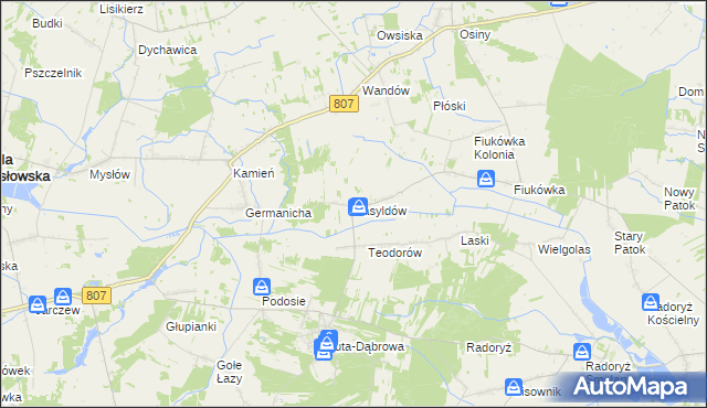 mapa Kasyldów, Kasyldów na mapie Targeo