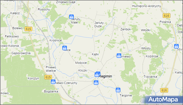 mapa Kątki gmina Regimin, Kątki gmina Regimin na mapie Targeo