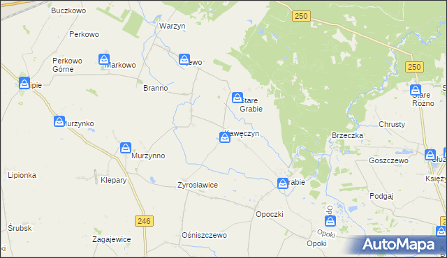 mapa Kawęczyn gmina Gniewkowo, Kawęczyn gmina Gniewkowo na mapie Targeo