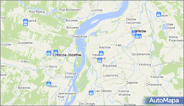 mapa Kępa Chotecka, Kępa Chotecka na mapie Targeo