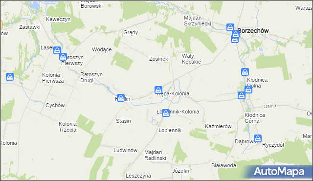 mapa Kępa-Kolonia, Kępa-Kolonia na mapie Targeo