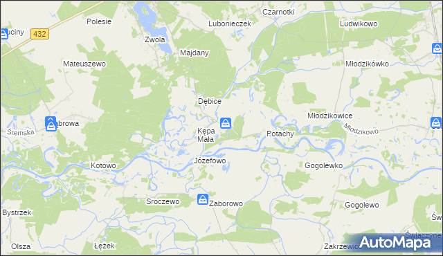 mapa Kępa Wielka, Kępa Wielka na mapie Targeo