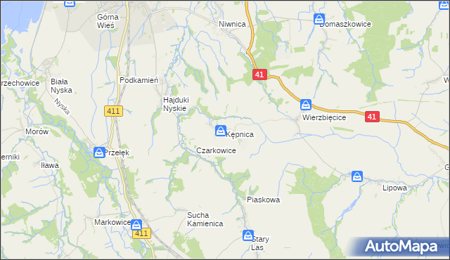 mapa Kępnica, Kępnica na mapie Targeo