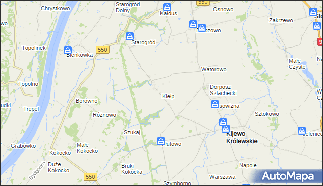 mapa Kiełp, Kiełp na mapie Targeo